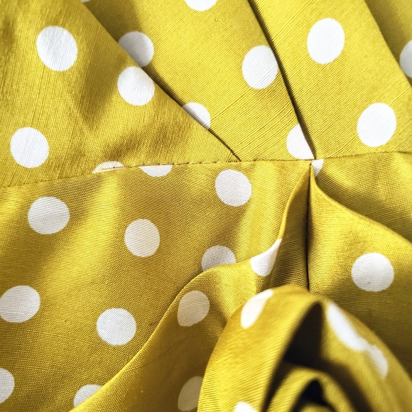 J. Crew Silk Golden Polka Dot Fit N Flare Dress 8 - Picture 2 of 6